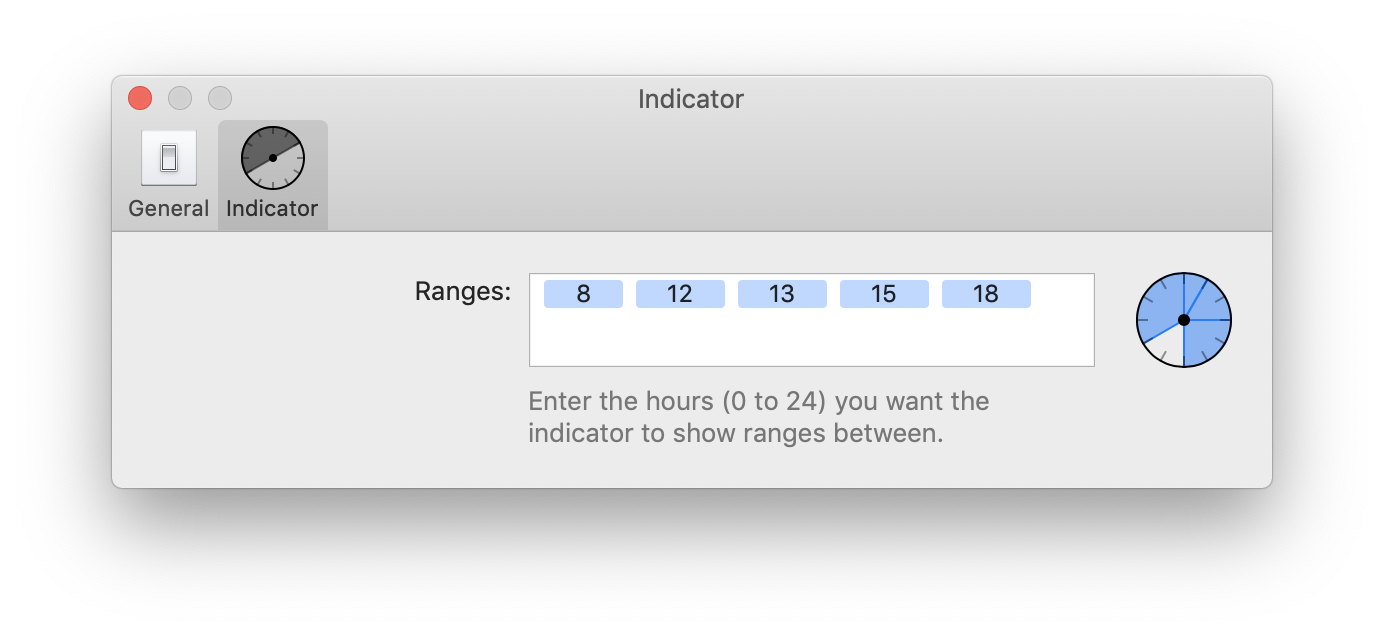Screenshot of Timeless' Time Range settings